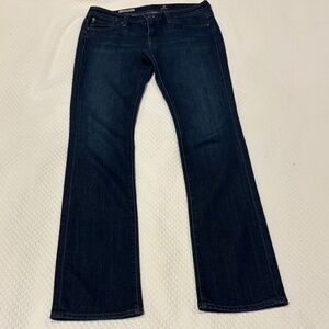 AG Adriano Goldschmied Dark Indigo Straight Leg Jeans